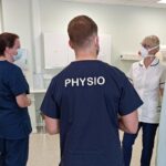Physiotherapy staff in a hospital